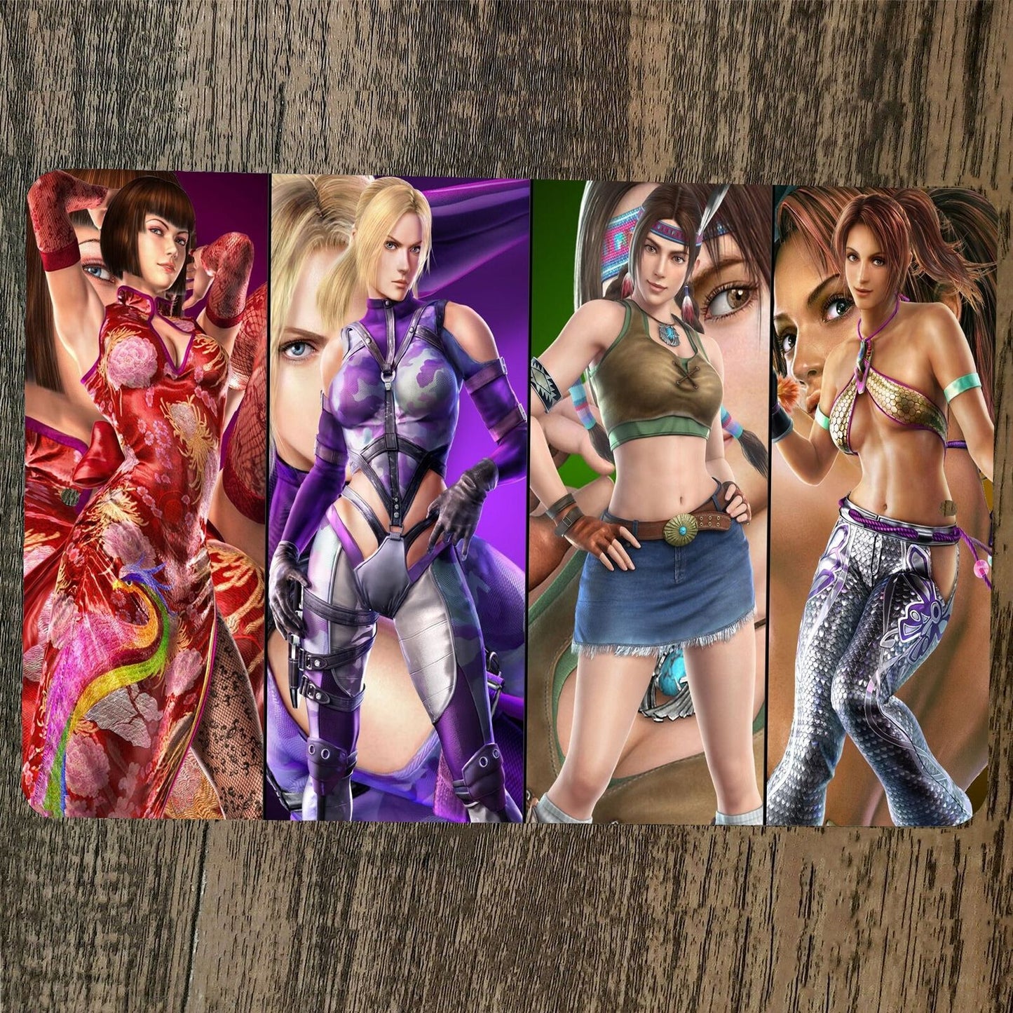 Tekken Girls 8x12 Metal Wall Arcade Video Game Sign Nina Anna Julia Christie