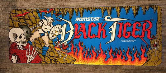 Black Tiger 4x12 Metal Wall Video Game Arcade Sign Poster