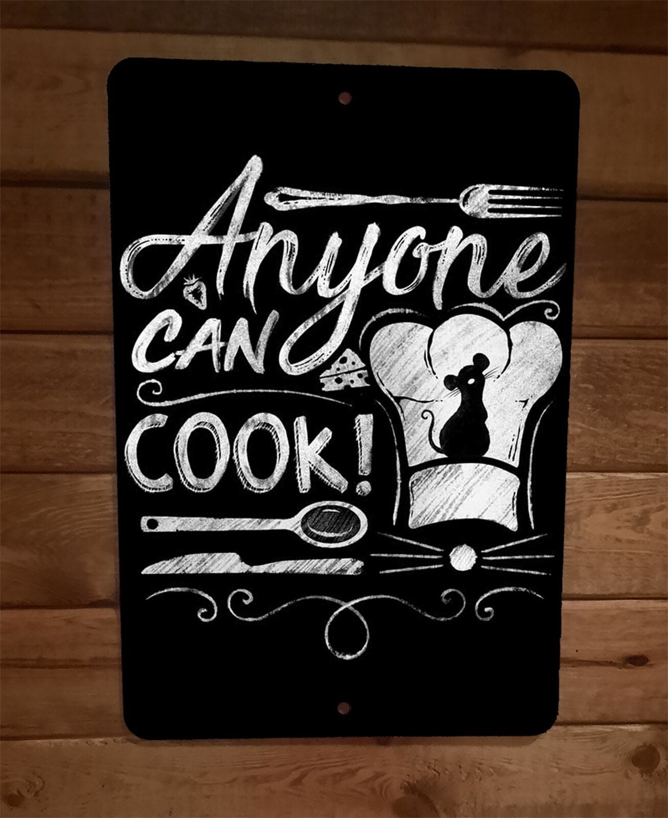 Anyone Can Cook 8x12 Metal Wall Sign Poster – Sign Junky