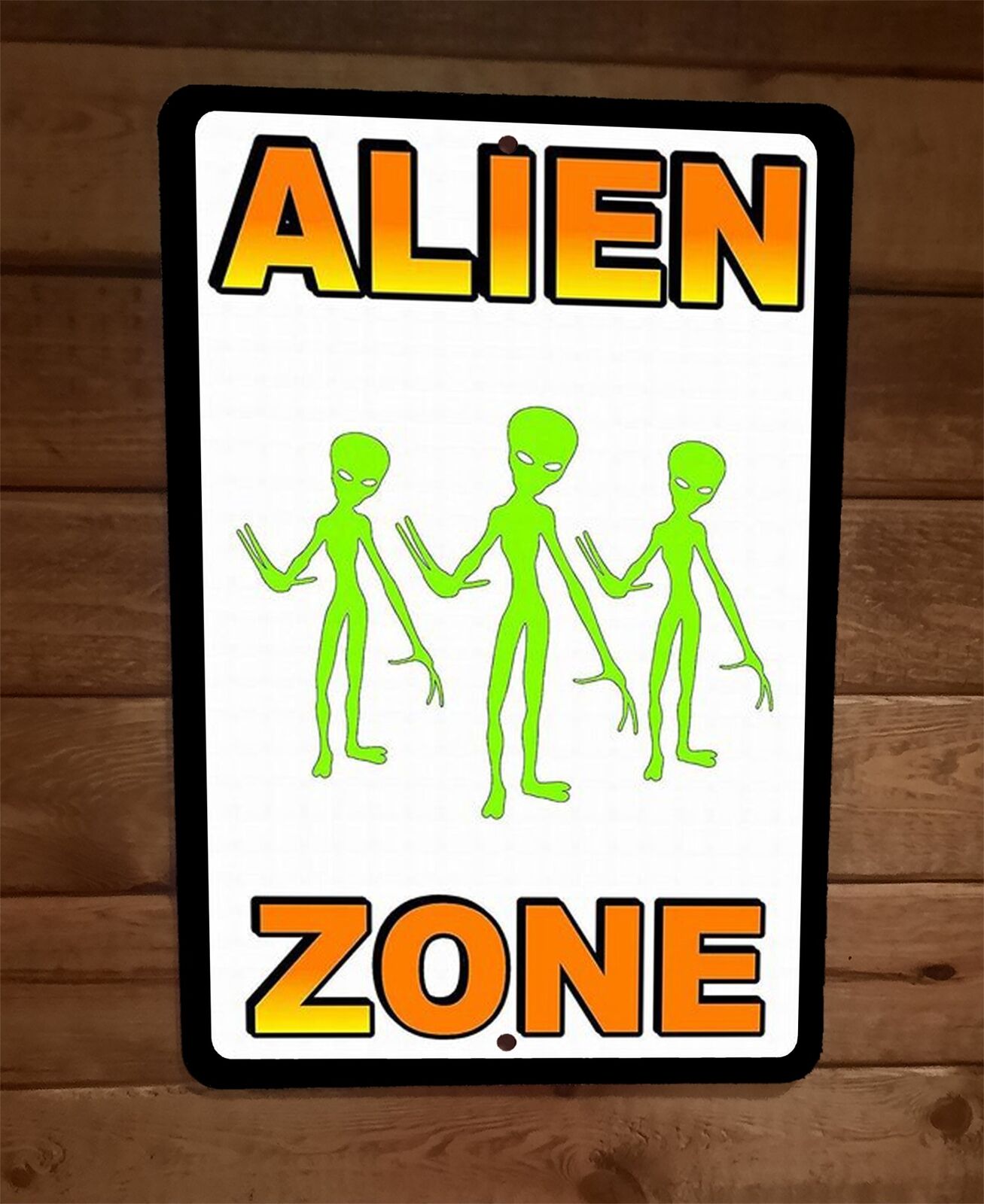 Alien Zone 8x12 Metal Wall Sign