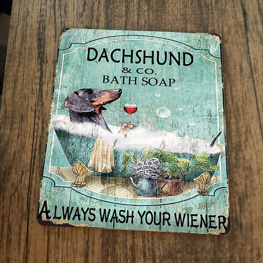 Dachshund Bath Soap Always Wash Your Wiener Mouse Pad