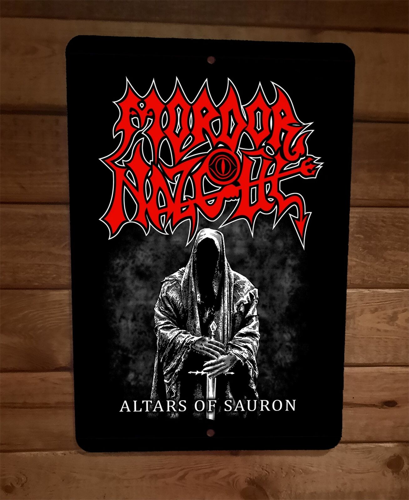 Morbid Mordor Nazgul Altars Of Sauron Angel 8x12 Metal Wall Sign Sign