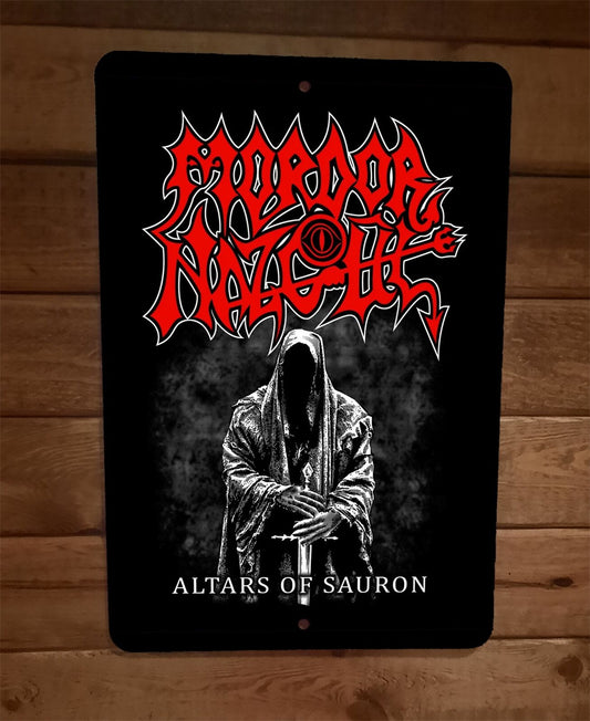 Morbid Mordor Nazgul Altars of Sauron Angel 8x12 Metal Wall Sign