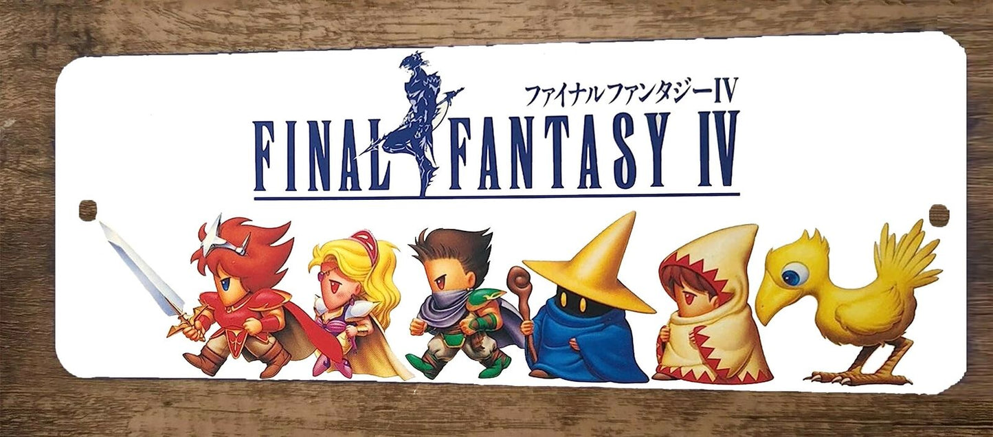 FFIV Final Fantasy 4 Video Game 4x12 Metal Wall Marquee Banner Sign Poster