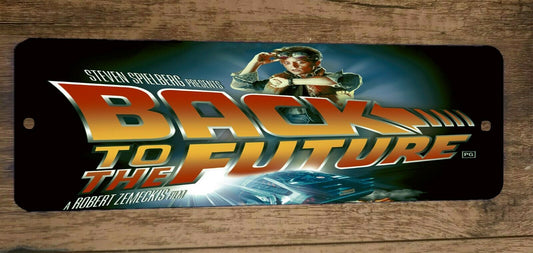 Back to the Future Banner 4x12 Metal Wall Sign Retro 80s Comedy Sci-Fi Movie Poster