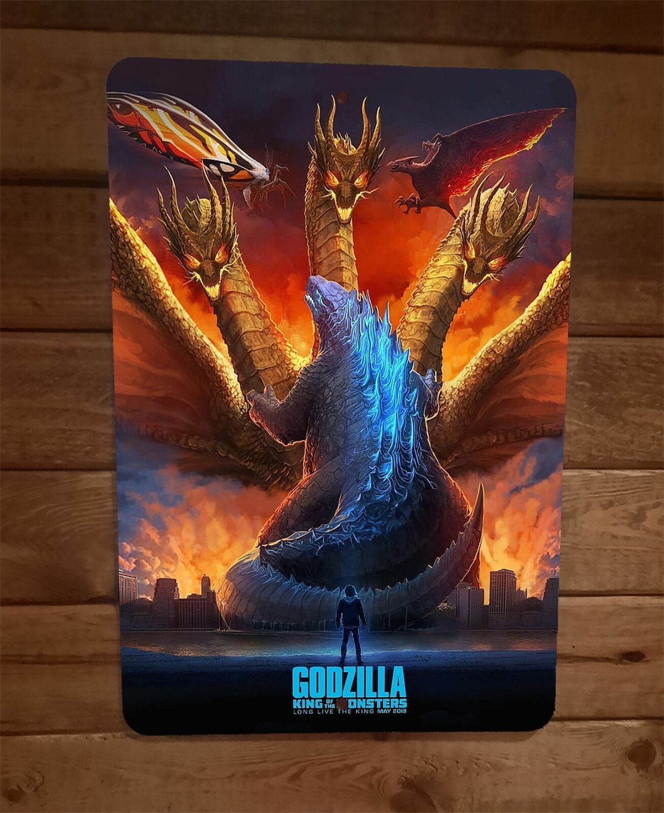 Godzilla King of the Monsters Long Live the Poster 8x12 Metal Wall Sign #2