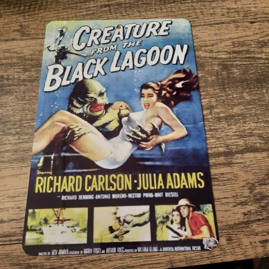Creature From The Black Lagoon Horror Movie Poster Cover Art 8x12 Metal Wall Sign
