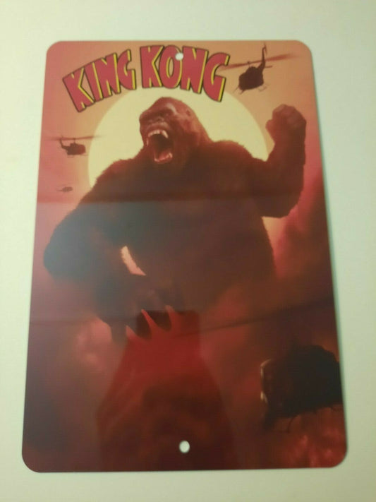 King Kong 8x12 Metal Wall Sign Horror Movie Poster