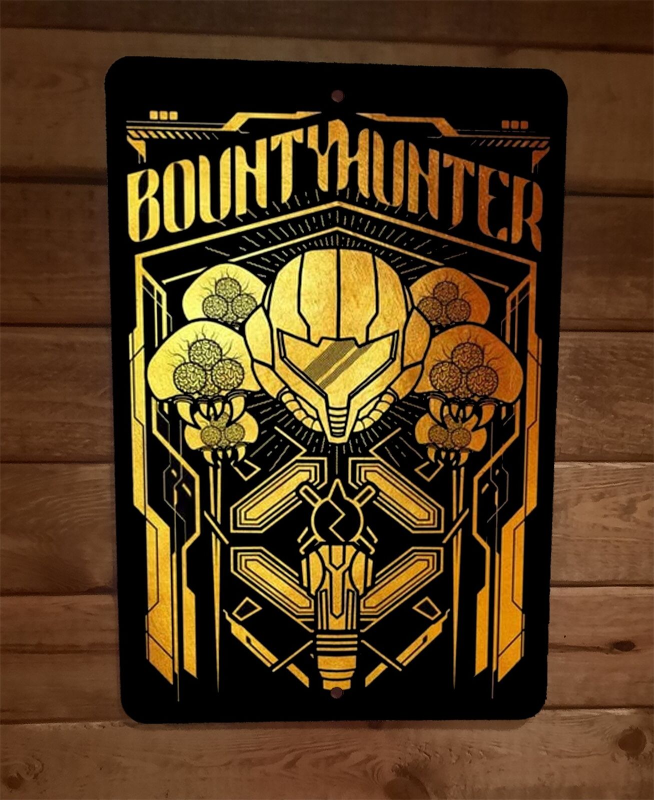 Metroid Bounty Hunter 8x12 Metal Wall Sign Video Game Arcade