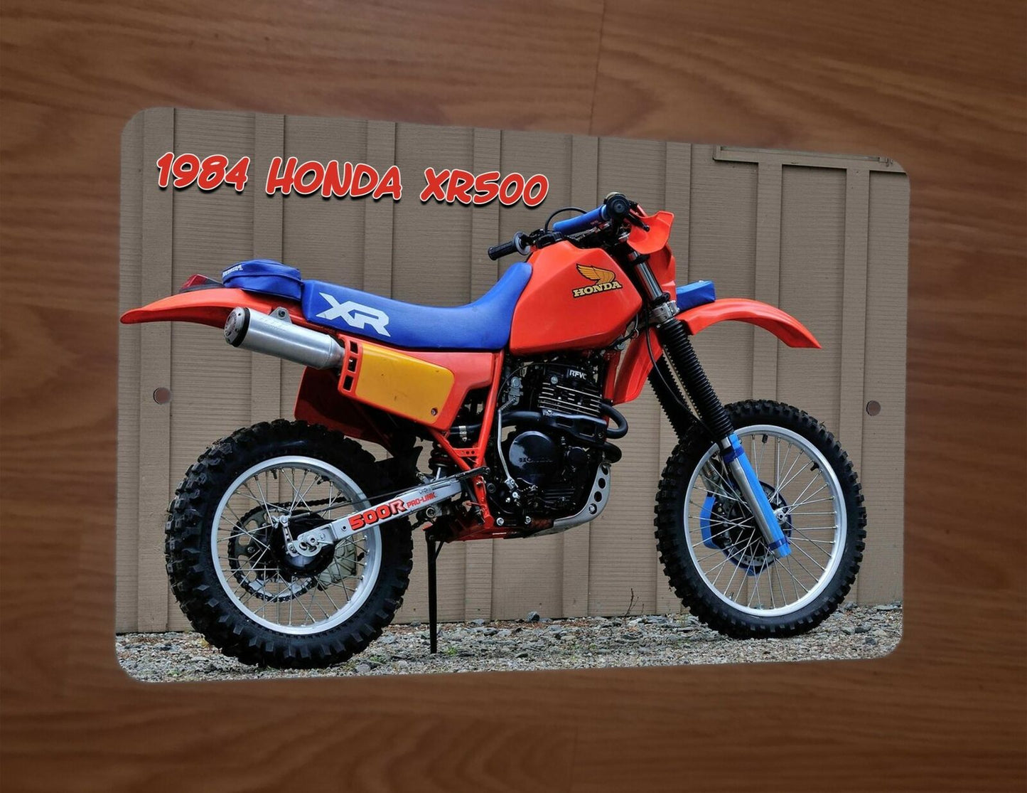 1984 Honda XR500 8x12 Metal Wall Dirt Bike Motocross Motor Cycle Sign