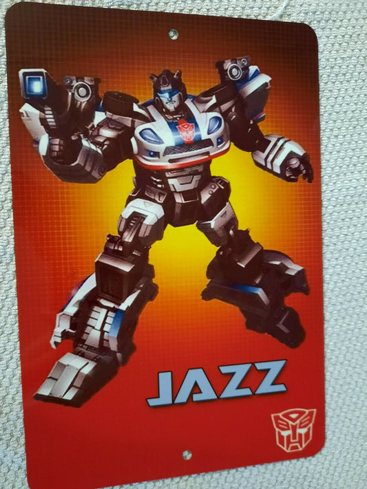 Transformers Jazz Autobot 8x12 Metal Wall Sign