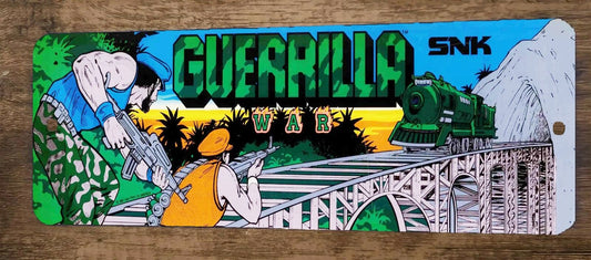 Guerilla War Arcade Video Game 4x12 Metal Wall Sign Marquee Banner Poster