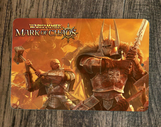 Warhammer Mark of Chaos 8x12 Metal Wall Sign Video Game Poster
