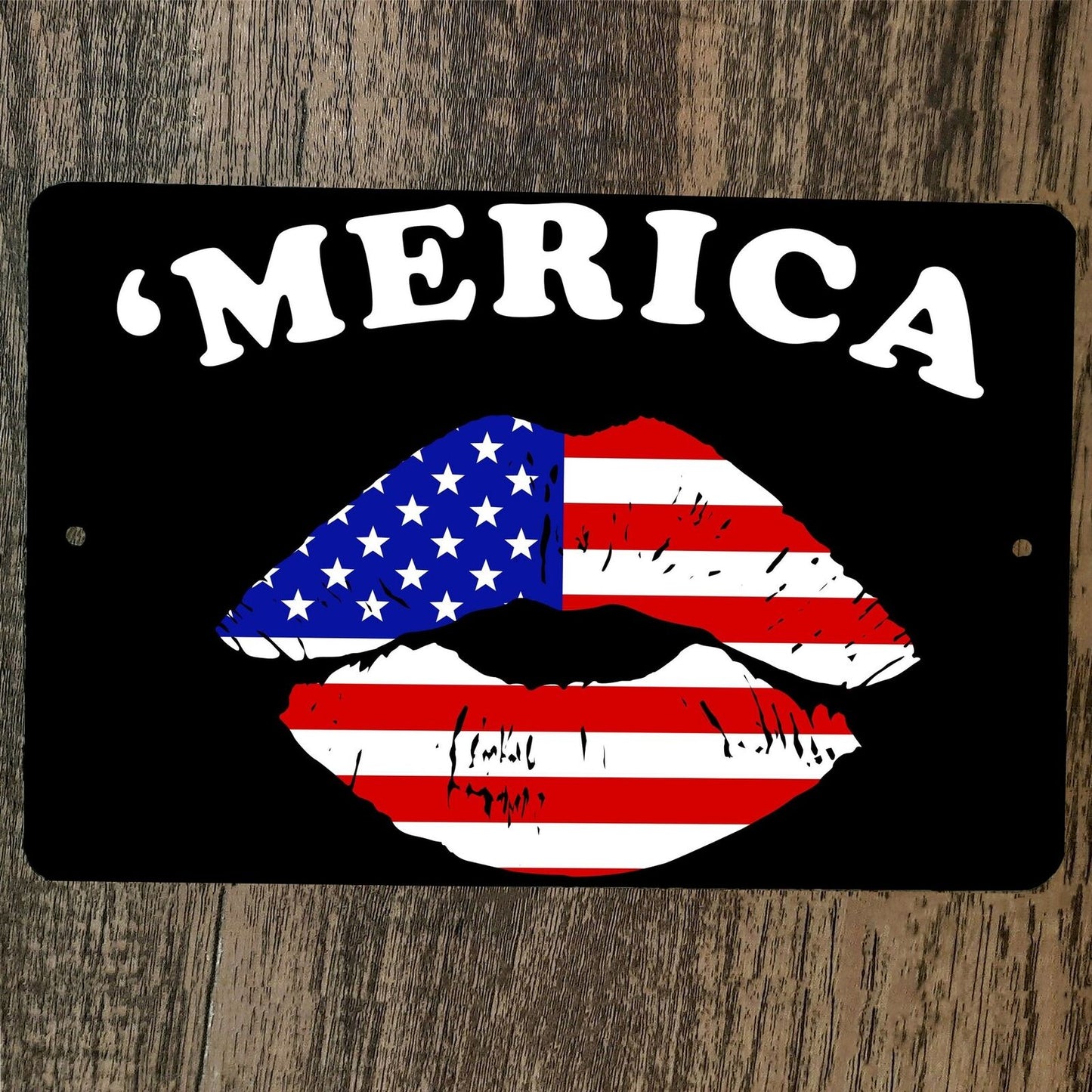 Love Kiss USA America 8x12 Metal Wall Sign Poster July 4th