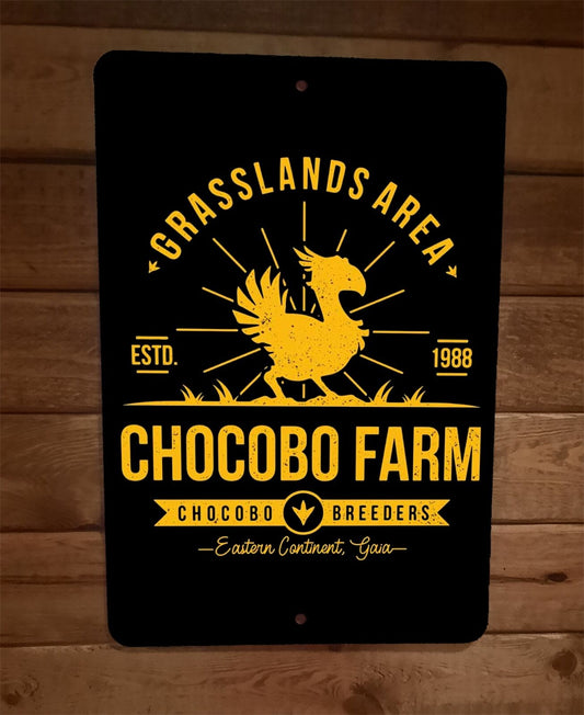 Grasslands Area Chocobo Farm Breeders Final Fantasy 8x12 Metal Wall Sign Poster