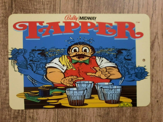Tapper Classic Arcade Video Game 8x12 Metal Wall Sign