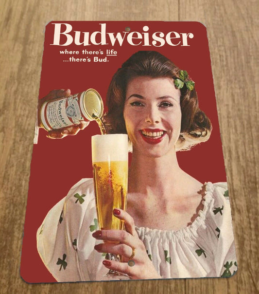 Vintage Budweiser Ad 2 Classic Beer Advertisement 8x12 Metal Wall Bar Sign