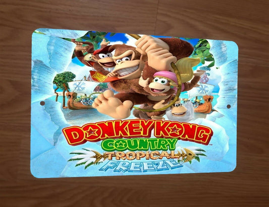 Donkey Kong Country Tropical Freeze 8x12 Metal Wall Sign Arcade Video Game