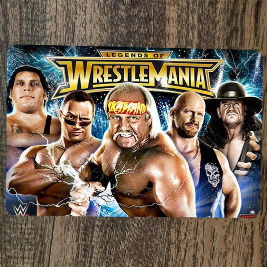 Legends of Wrestlemania Arcade Video Game 8x12 Metal Wall Sign
