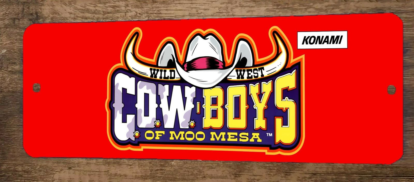 Wild West Cowboys of Moo Mesa Arcade Video Game 4x12 Metal Wall Sign Marquee