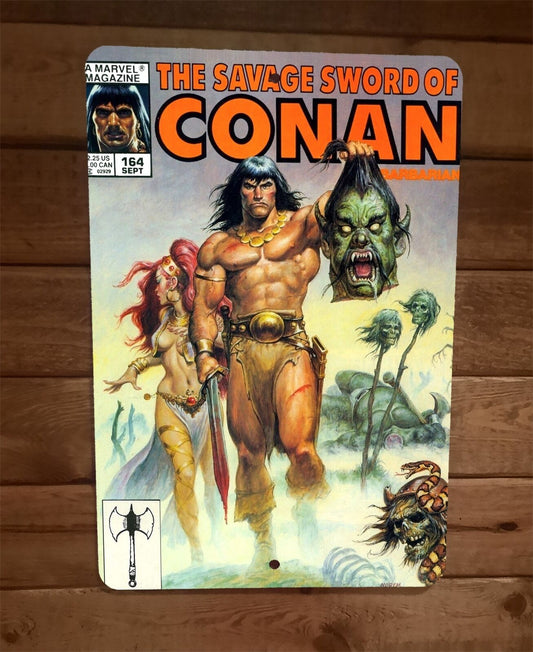 Savage Sword of Conan #164 Comic Cover 8x12 Metal Wall Sign Poster