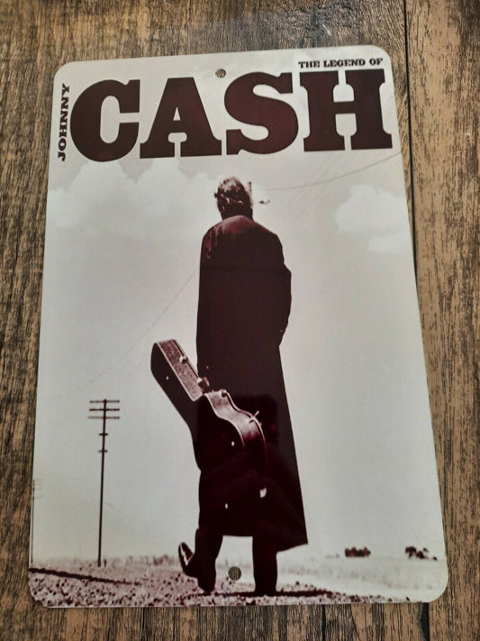 The Legend of Johnny Cash 8x12 Metal Wall Sign