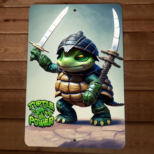 TMNT Turtle Power 8x12 Metal Wall Sign  #1