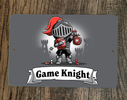 Game Knight Video Gamer 8x12 Metal Wall Sign Poster