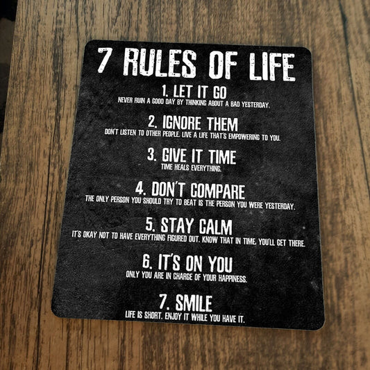 7 Rules of Life Mouse Pad