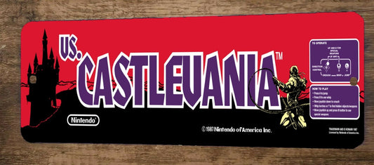 Vs Castlevania Arcade 4x12 Metal Wall Video Game Marquee Banner Sign