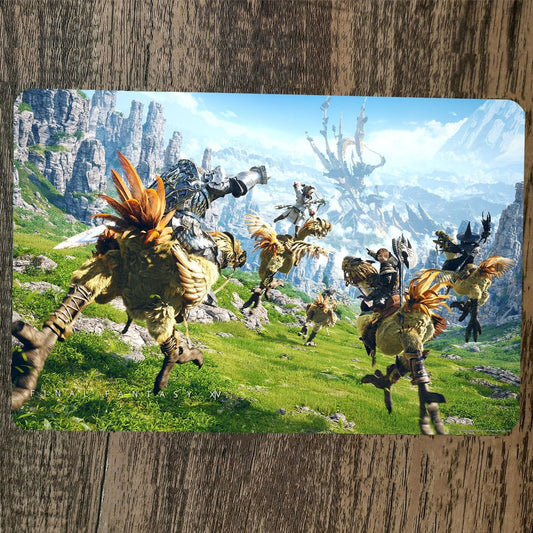 Final Fantasy Chocobo Riders 8x12 Metal Wall Video Game Sign Poster