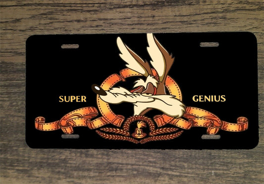 Super Genius Wile E Coyote 6x12 Custom Mountable License Plate Frame