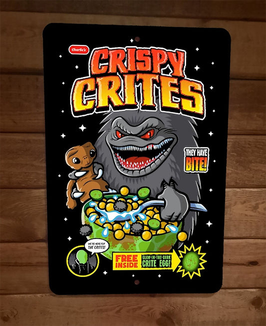 Crispy Crites Cereal 8x12 Metal Wall Sign Retro 80s Horror Critters