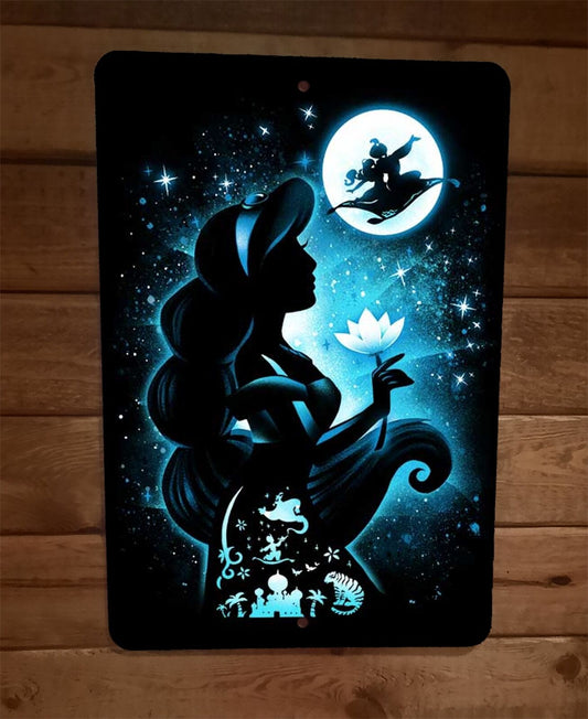 Princess Jasmine Art 8x12 Metal Wall Sign Poster