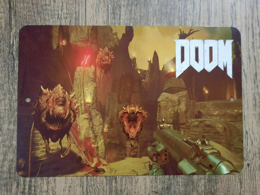 DOOM Video Game 8x12 Metal Wall Sign Arcade