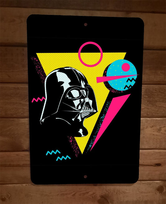Retro 80s Darth Vader Star Wars Death Star 8x12 Metal Wall Sign
