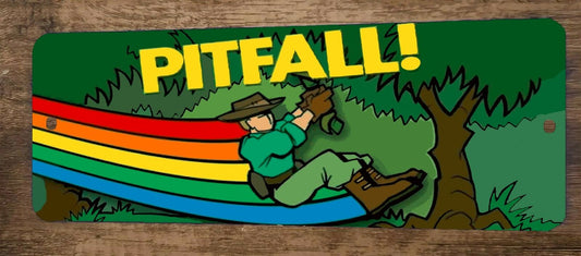 Pitfall Arcade Video Game 4x12 Metal Wall Sign Marquee Banner Poster