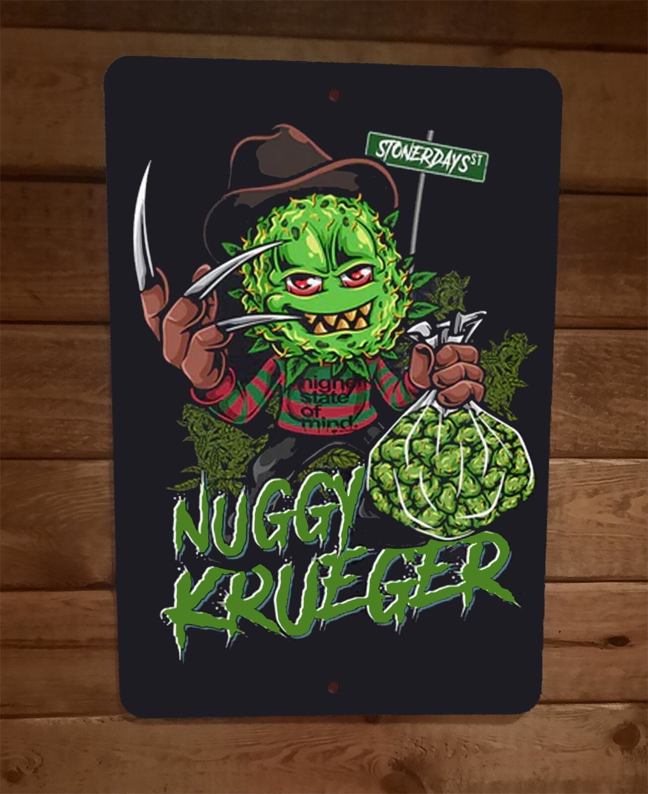 Nuggy Krueger 420 Mary Jane 8x12 Metal Wall Sign