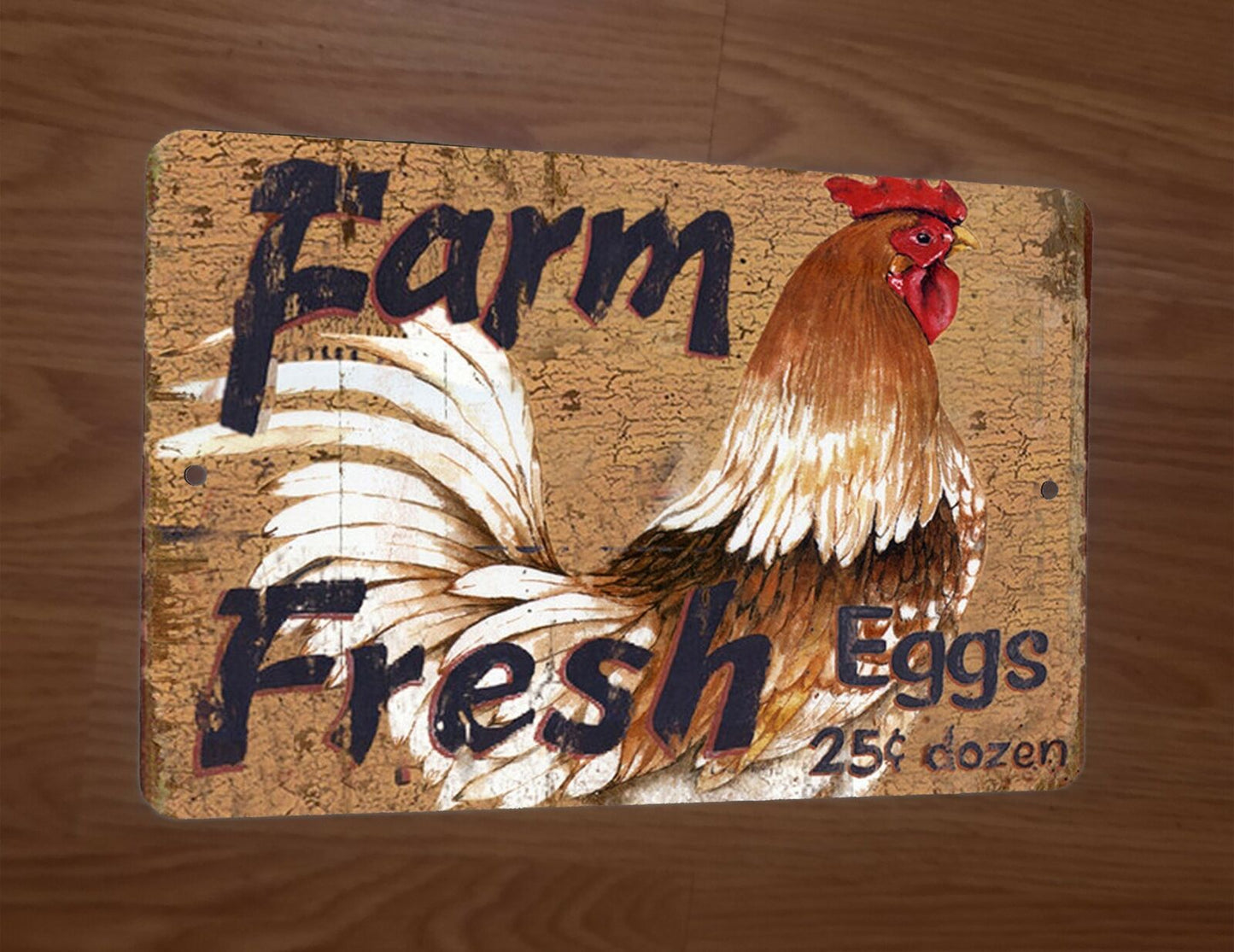 Farm Fresh Eggs Chicken 8x12 Metal Wall Animal Sign