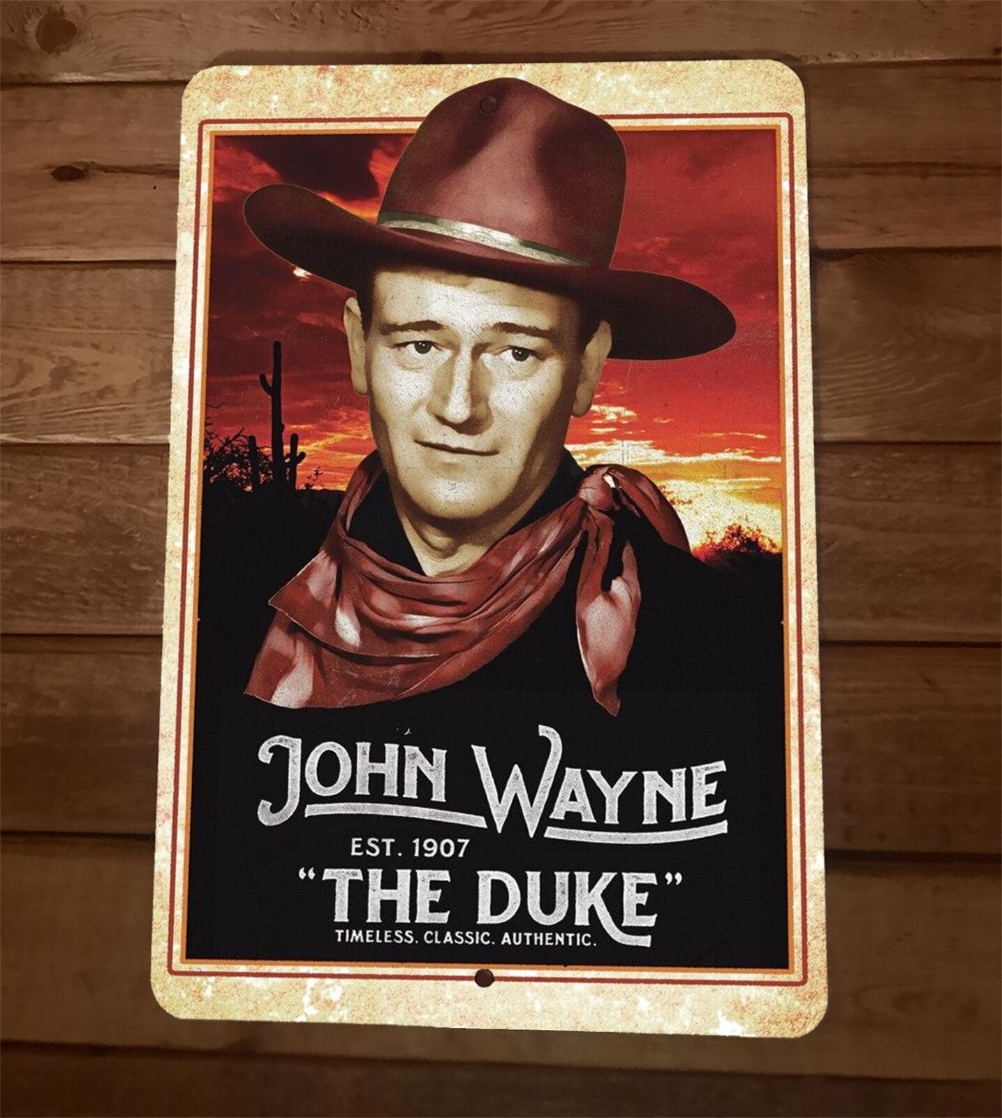 John Wayne The Duke 8x12 Metal Wall Sign Poster