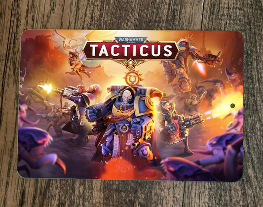 Warhammer 40000 Tacticus 8x12 Metal Wall Sign Video Game Poster