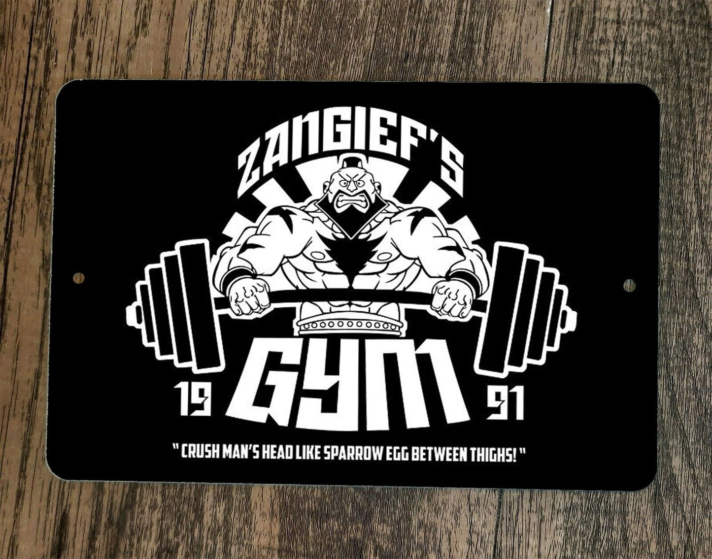 Zangiefs Gym Street Fighter 8x12 Metal Wall Sign Poster Video Game