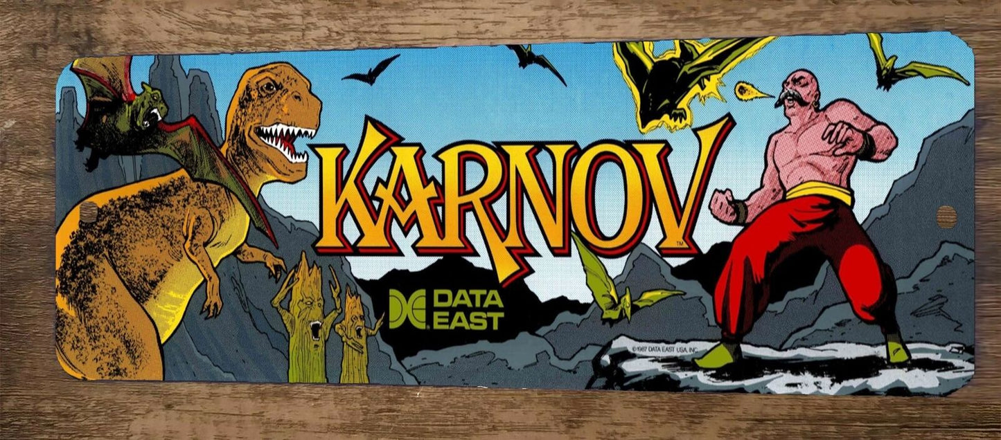 Karnov 4x12 Metal Wall Arcade Video Game Sign