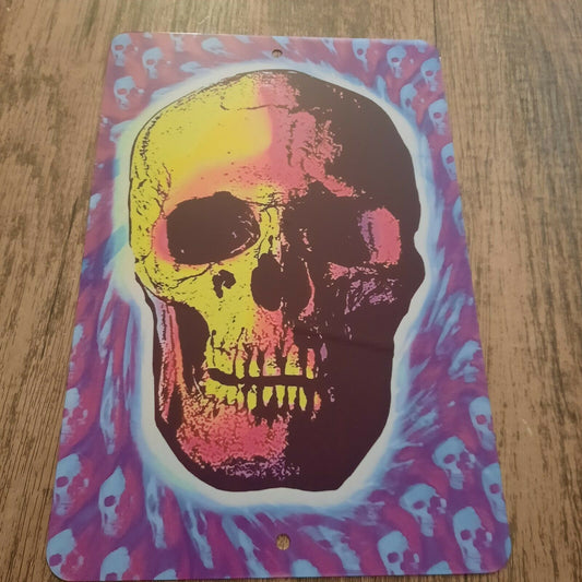 Trippie Skull 420 Misc Poster Style 8x12 Metal Wall Sign