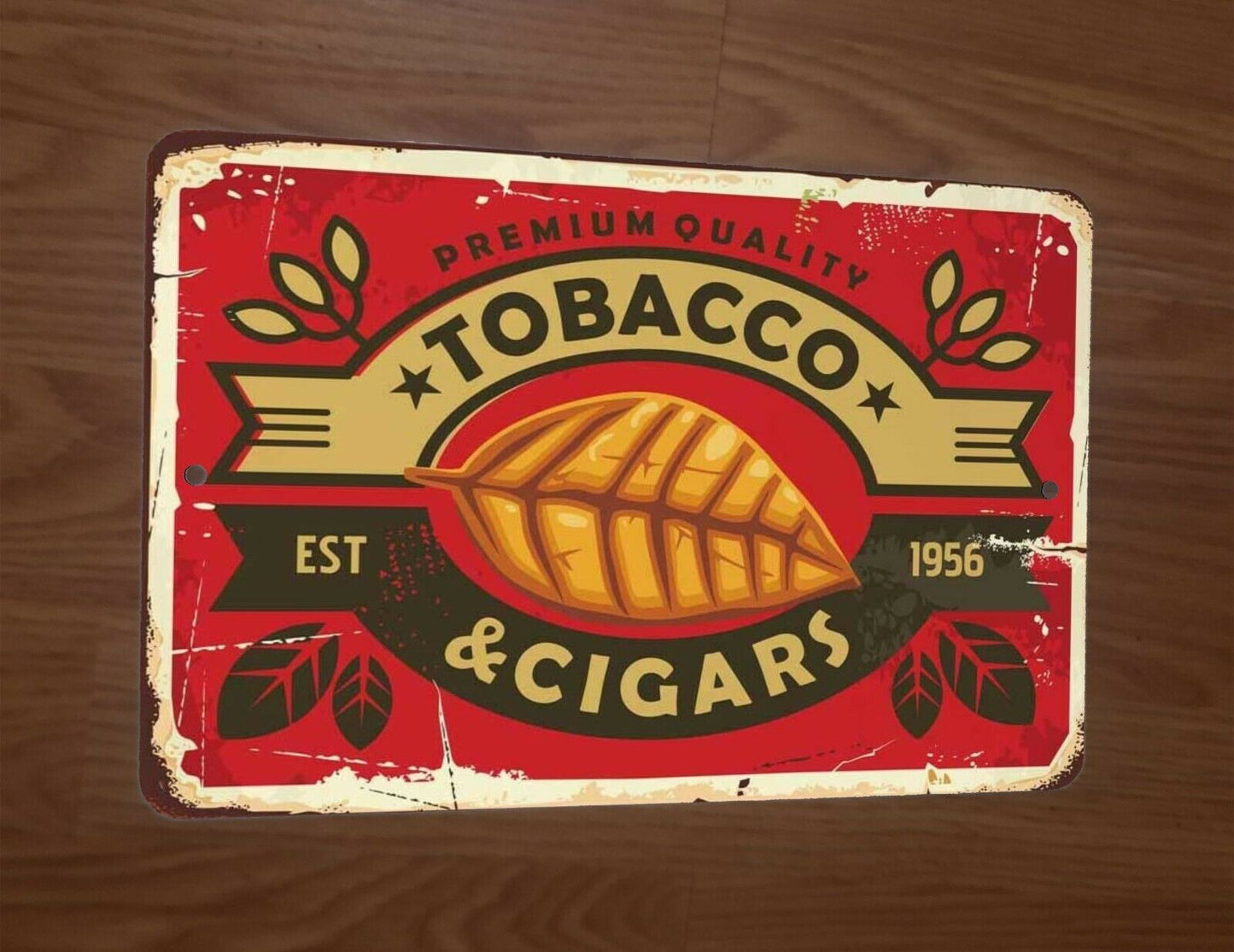 Vintage Premium Tobacco and Cigars Ad 8x12 Metal Wall Sign