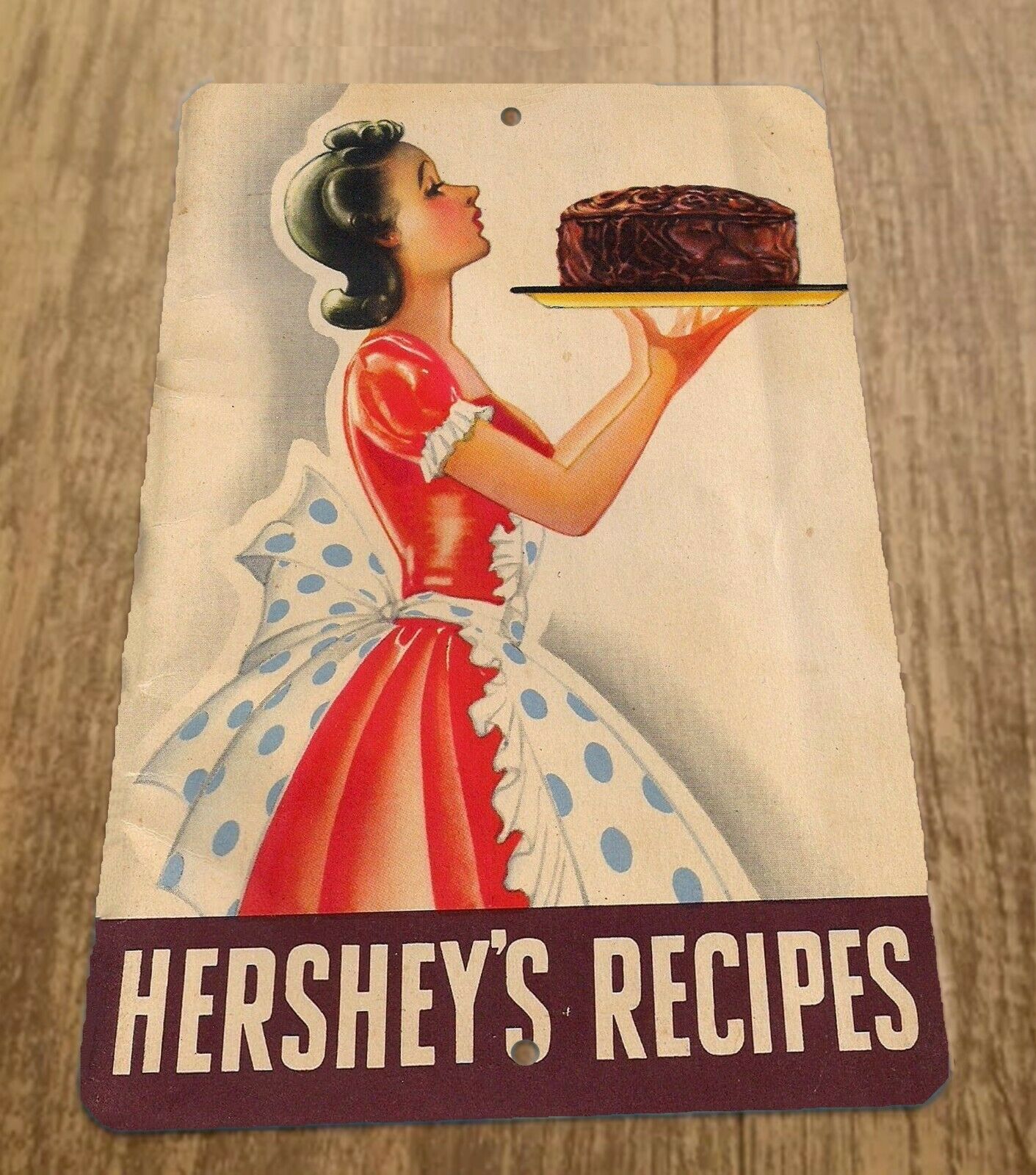Hersheys Recipes Kitchen 8x12 Metal Wall Vintage Misc Poster Sign