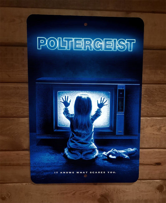 Poltergeist Movie Poster Retro 80s Horror Go Into the Light 8x12 Metal Wall Sign