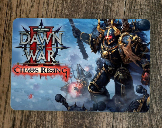 Warhammer 40000 Dawn of War 2 II Chaos Rising 8x12 Metal Wall Sign Video Game