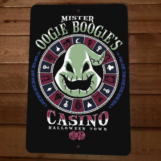 Mister Oogie Boogies Casino Halloween Town 8x12 Metal Wall Sign Poster