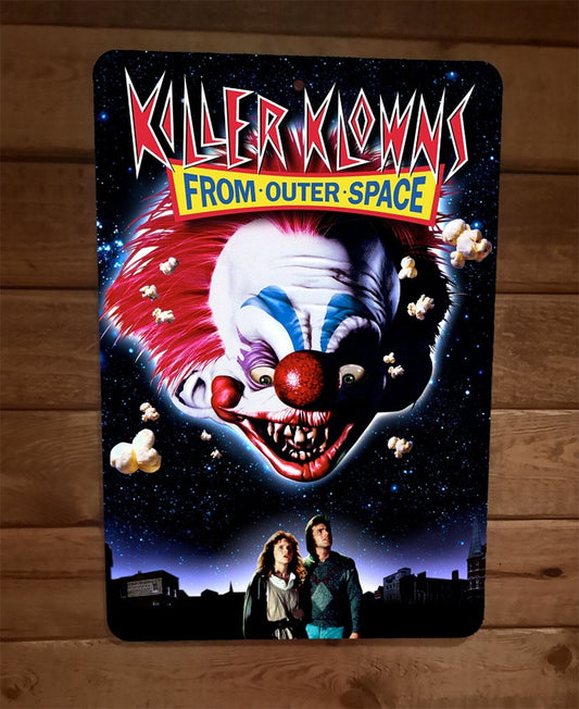 Killer Klowns From Outer Space Art 8x12 Metal Wall Sign Horror Movie Poster